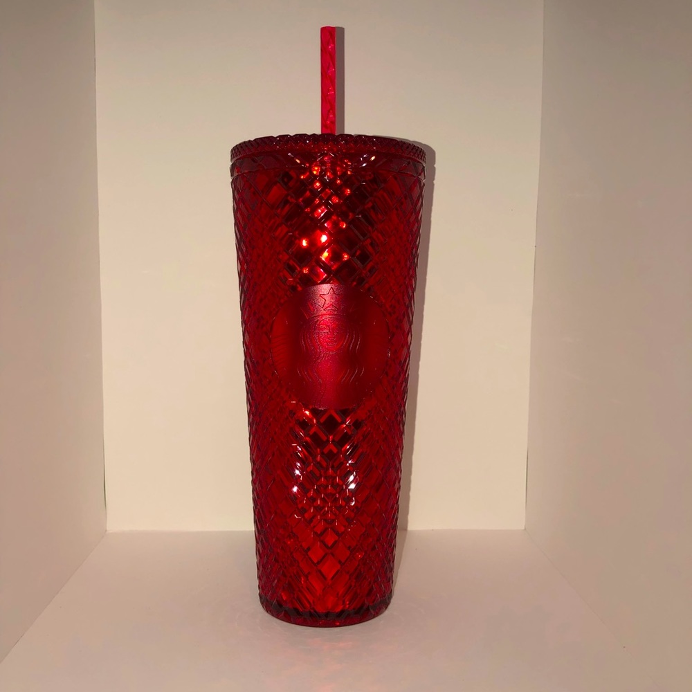 Starbucks Winter 2021 Collection Red Grid Cold Cup